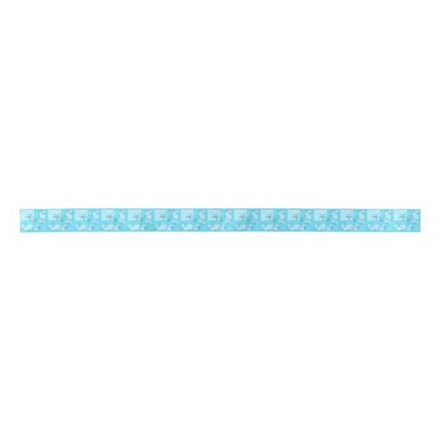 Aquamarinestarfish-Band Satinband (Vorderseite)