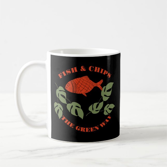Aquaponics Fisch & Chips der grüne Weg Kaffeetasse (Links)