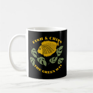 Aquaponics Fisch & Chips Der grüne Weg Schwarz Kaffeetasse