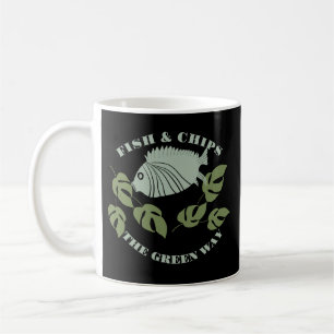 Aquaponics Fisch & Chips Der grüne Weg Schwarz Kaffeetasse