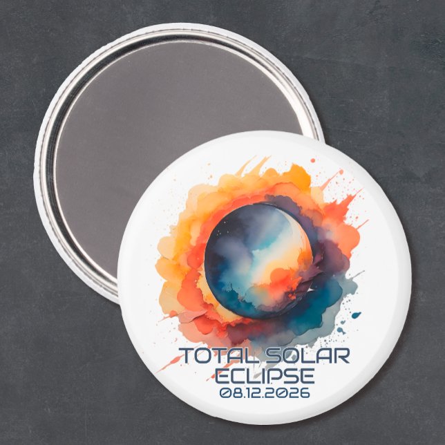 Aquarell 2026 Eclipse Erinnerungsstück Magnet (Eclipse Magnet Keepsake
)