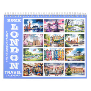 Aquarell 2027 London Reise Wandkalender