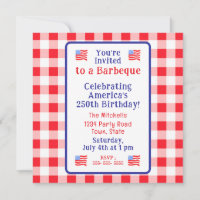 Aquarell 250 Geburtstag USA-Flagge Rotkariert