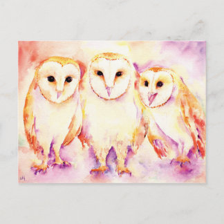 Aquarell 3 Scheunenaugen Postkarte