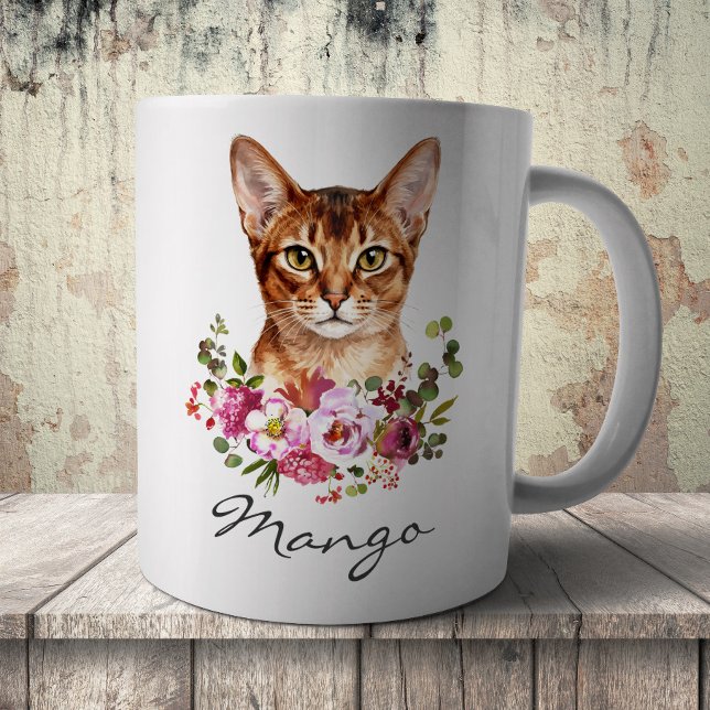 Aquarell Abessinierkatze Kaffeetasse (Von Creator hochgeladen)