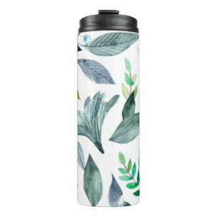 Aquarell abgefallene Blätter 11 Thermosbecher