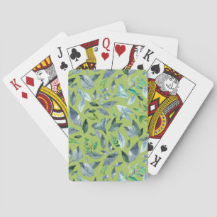 Aquarell abgefallene Blätter 6 Spielkarten