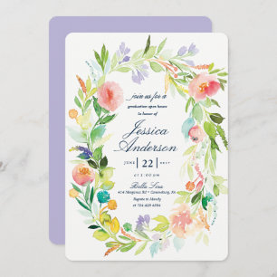 Aquarell Abschluss Open House Einladung