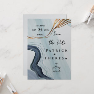 Aquarell Abstract Save-the-Date Ankündigung