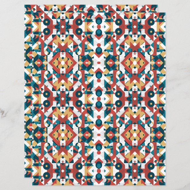 Aquarell Abstrakt 17 Scrapbook Paper (Vorne/Hinten)