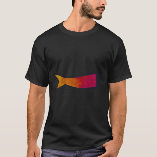 Aquarell-Abstrakt-Fisch T-Shirt (Vorderseite)