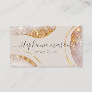 Aquarell-Abstrakt-Gold-Glitter-Moderne-Luxus-Chic Visitenkarte