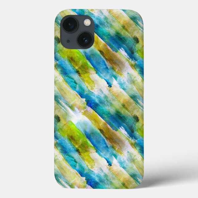Aquarell abstrakt grün, blau Case-Mate iPhone hülle (Rückseite)