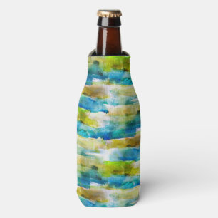 Aquarell abstrakt grün, blau flaschenkühler