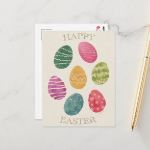 Aquarell-Abstrakt-Oster-Ei-Grußkarte Postkarte