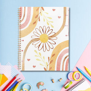 Aquarell-Abstrakte-Botanische-Blume-Regenbogen-Kin Planer