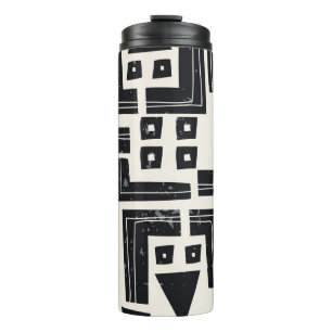 Aquarell abstrakte Formen Thermosbecher