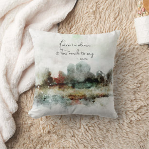Aquarell-Abstraktes Rumi-Zitat Geschenk Kissen