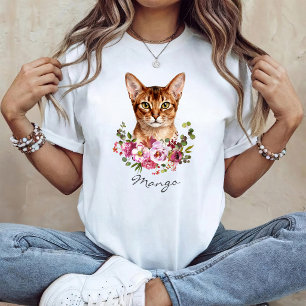 Aquarell Abyssinierkatze T-Shirt