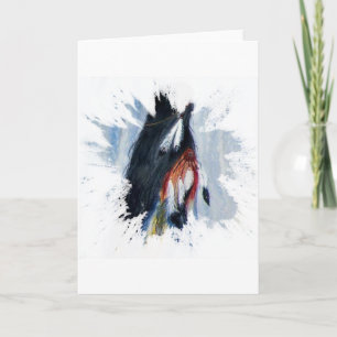 Aquarell-Adlerfedern Feiertagskarte