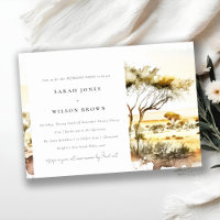 Aquarell-Afrika-Landschaft-Wochenend-Dinnerparty