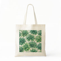Aquarell-Agave-Sukkulenten-Botanisches Muster