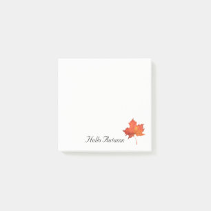 Aquarell-Ahornblatt Post-it Klebezettel