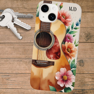 Aquarell Akustikgitarre Floral Case-Mate iPhone 14 Hülle