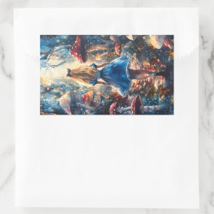 Aquarell Alice im Wunderland Rechteckiger Aufkleber