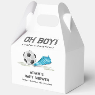 Aquarell All-Star-Fußball-Sport-Junge-Baby-Party  Geschenkschachtel