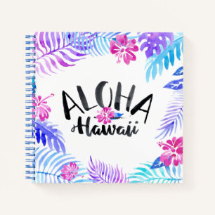 Aquarell Aloha Hawaii Tropical Notebook Notizbuch