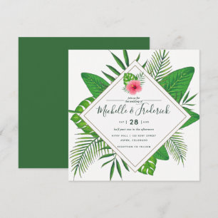 Aquarell Aloha Luau Strandhochzeits-Einladung Einladung