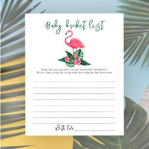 Aquarell Aloha! Pink Flamingo - Liste der Babywanz