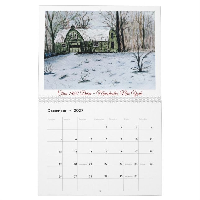 Aquarell Alte Ställe Kalender (Dez 2027)