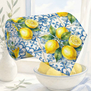 Aquarell Amalfi Zitrone Mittelmeer Diamanten Krawatte
