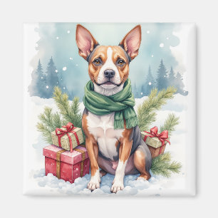 Aquarell American Staffordshire Terrier Rustikal Magnet