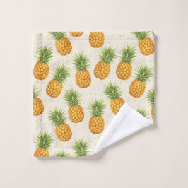 Aquarell-Ananas Badhandtuch Set