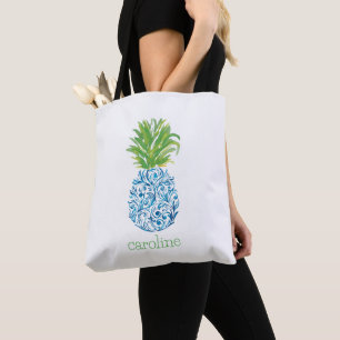 Aquarell-Ananas-Chinoiserie personalisiert