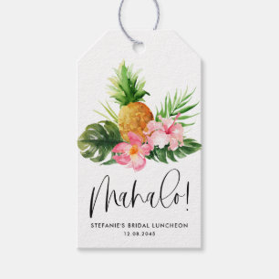 Aquarell-Ananas-Mahalo-Braut-Lunch Geschenkanhänger