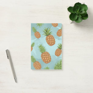 Aquarell-Ananas-Muster 2 Post-it Klebezettel