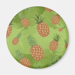 Aquarell-Ananas-Muster 4 Magnet