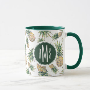 Aquarell-Ananas-Muster Tasse