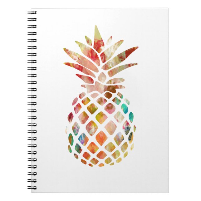 Aquarell-Ananas-Notizbuch Notizblock (Vorderseite)