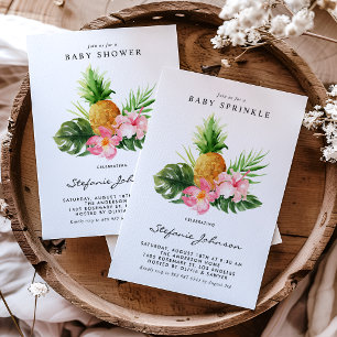 Aquarell-Ananas-Tropisches-Baby-Sprinkle Einladung