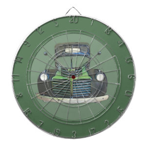 Aquarell Antik LKW Dartboard Dartscheibe
