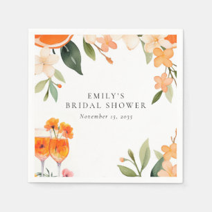 Aquarell Aperol Spritz Brautparty Serviette