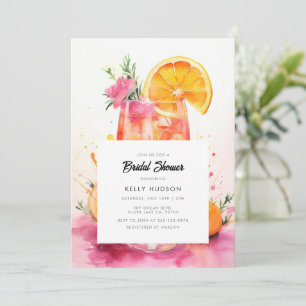 Aquarell Aperol Spritz Bridal Dusche Einladung