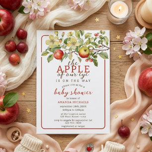 Aquarell-Apfel Unser Augapfel Baby Shower Herbst Einladung