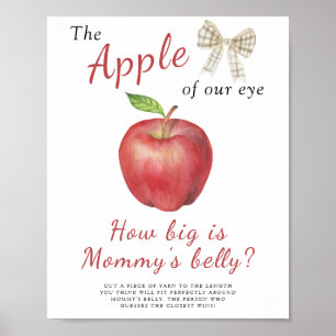 Aquarell-Apfel - wie groß ist Mamas Bauch Spiel Poster