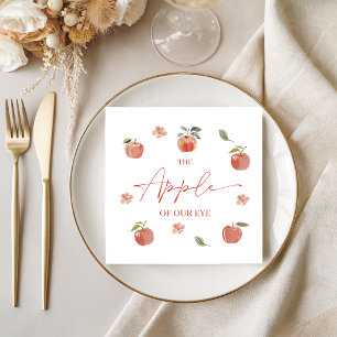 Aquarell Apfelblüten Baby Shower Servietten